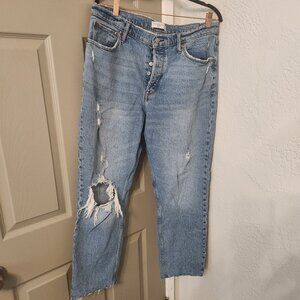 Dad High Rise Distressed Jeans